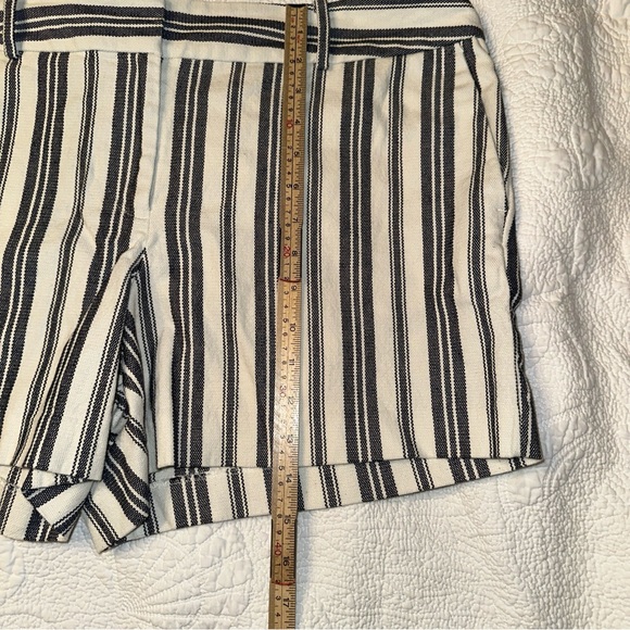 Ann Taylor Factory Flat Front Signature Striped Shorts Size 14 - Picture 3 of 4
